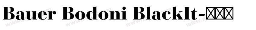 Bauer Bodoni BlackIt字体转换